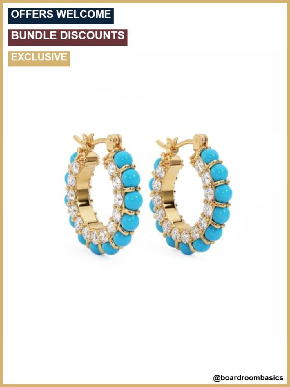 14K Gold Plated Beaded Hoop Earrings Hypoallergenic Dainty Everyday